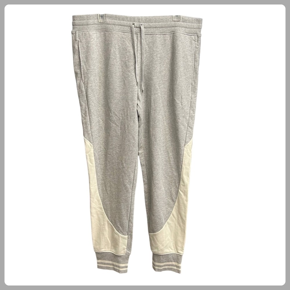Lauren Ralph Lauren Women's Grey Cream Colorblock Joggers Sweatpants XL TG
